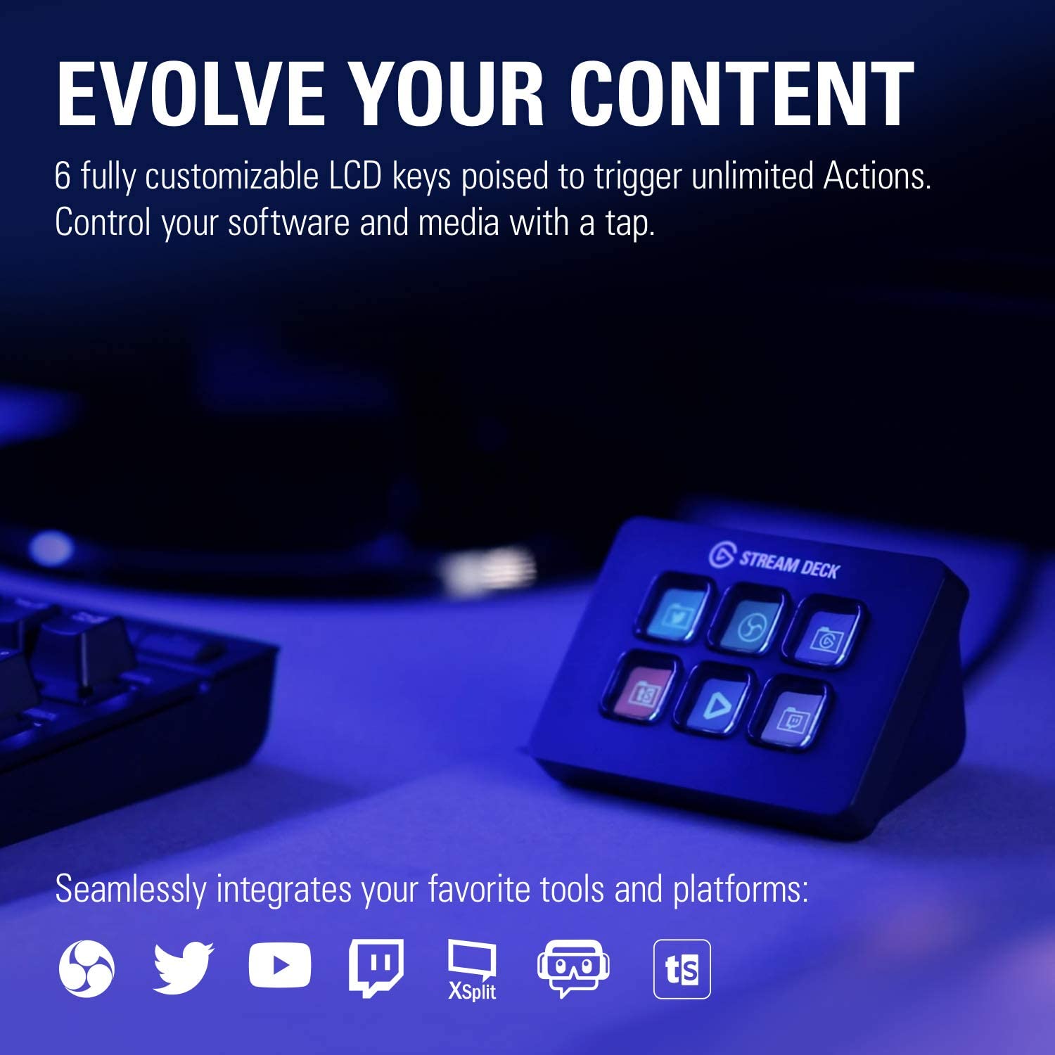 Elgato Stream Deck Mini – Compact Studio Controller， 6 macro keys， trigger actions in apps and software like OBS， Twitch， ​YouTube and more， works with Mac and PC - Image 6